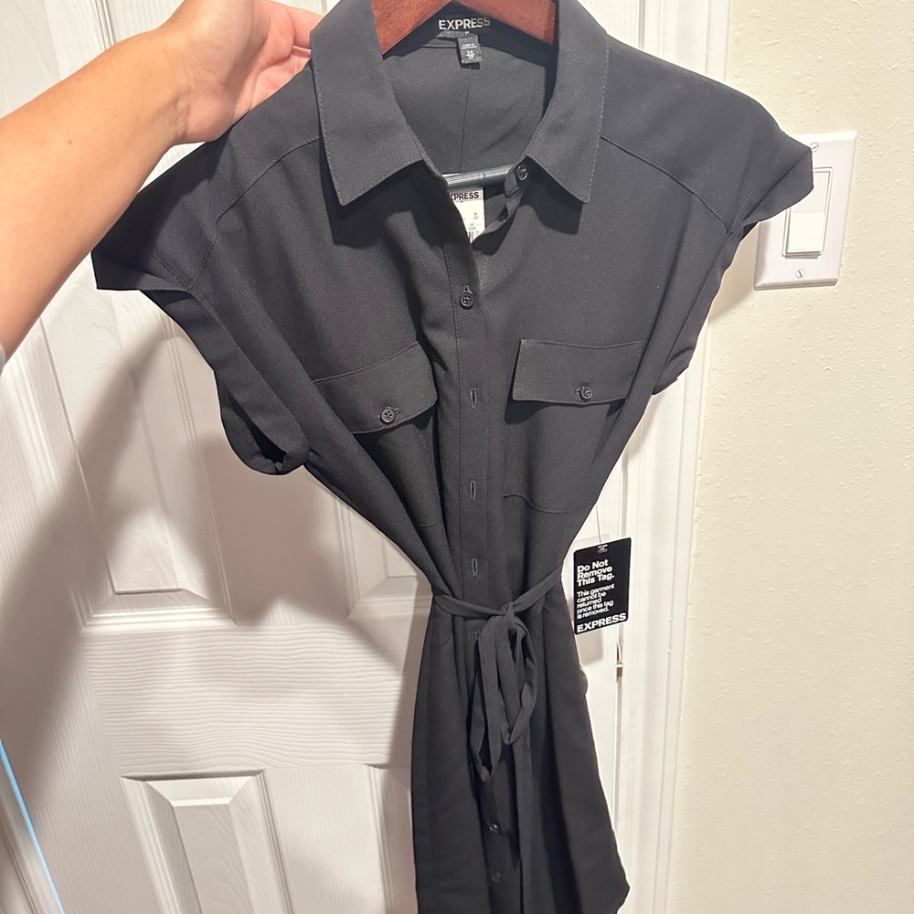 Express Black Shirt Dress